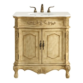 Elegant Decor Danville Beige 32 Inch Single Bathroom Vanity Set