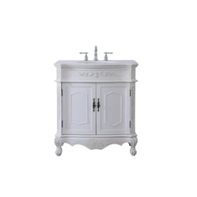 Elegant Decor Danville White 32 Inch Single Bathroom Vanity Set