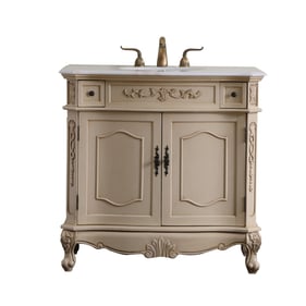 Elegant Decor Danville Light Beige 36 Inch Single Bathroom Vanity Set