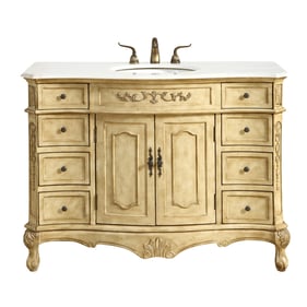 Elegant Decor Danville Beige 48 Inch Single Bathroom Vanity Set