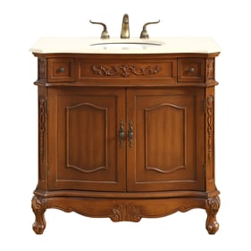 Elegant Decor Danville Brown 36 Inch Single Bathroom Vanity Set