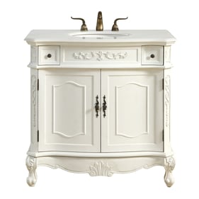 Elegant Decor Danville White 36 Inch Single Bathroom Vanity Set