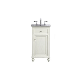 Elegant Decor Otto White 19 Inch Single Bathroom Vanity Set