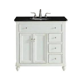 Elegant Decor Otto White 36 Inch Single Bathroom Vanity Set