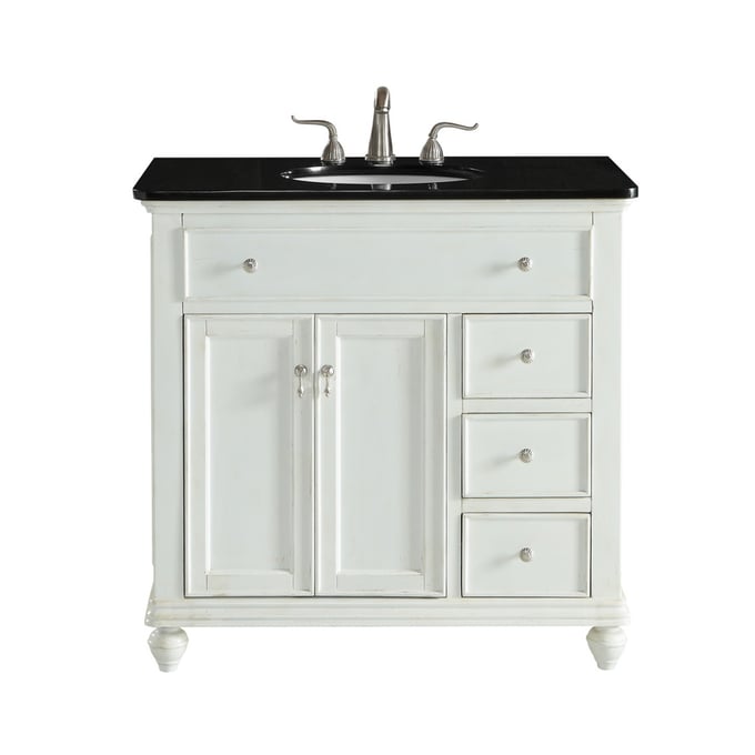 Elegant Decor Otto White 36 Inch Single Bathroom Vanity Set ELED-VF12336AW