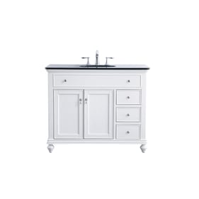 Elegant Decor Otto White 42 Inch Single Bathroom Vanity Set