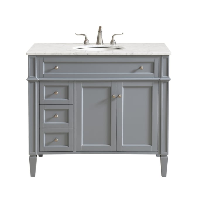 Elegant Decor Park Avenue Grey 40 Inch Single Bathroom Vanity Set ELED-VF12540GR