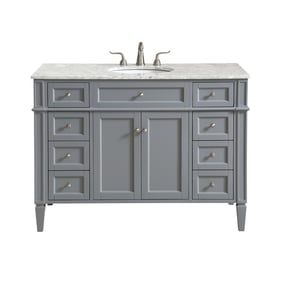 Elegant Decor Park Avenue Grey 48 Inch Single Bathroom Vanity Set