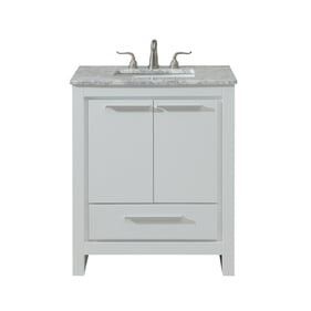 Elegant Decor Filipo White 30 Inch Single Bathroom Vanity Set