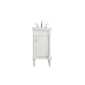 Elegant Decor Lexington White 18 Inch Single Bathroom Vanity Set