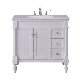 Elegant Decor Lexington White 36 Inch Single Bathroom Vanity Set