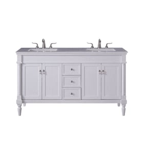 Elegant Decor Lexington White 60 Inch Single Bathroom Vanity Set