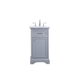 Elegant Decor Americana Light Grey 19 Inch Single Bathroom Vanity Set