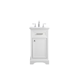 Elegant Decor Americana White 19 Inch Single Bathroom Vanity Set