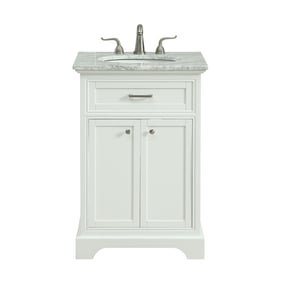 Elegant Decor Americana White 24 Inch Single Bathroom Vanity Set