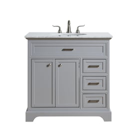 Elegant Decor Americana Light Grey 36 Inch Single Bathroom Vanity Set