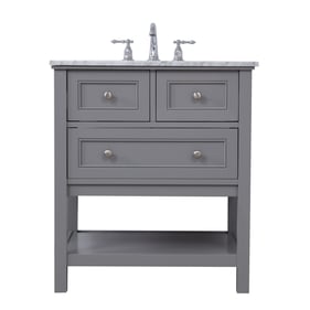 Elegant Decor Metropolis Grey 30 Inch Single Bathroom Vanity Set