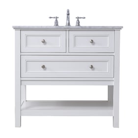 Elegant Decor Metropolis White 36 Inch Single Bathroom Vanity Set