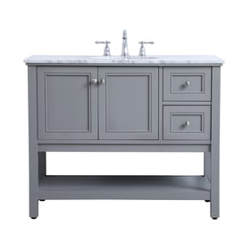 Elegant Decor Metropolis Grey 42 Inch Single Bathroom Vanity Set