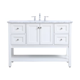 Elegant Decor Metropolis White 48 Inch Single Bathroom Vanity Set