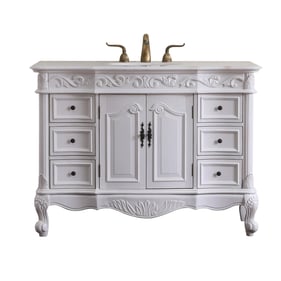 Elegant Decor Oakland White 48 Inch Single Bathroom Vanity Set