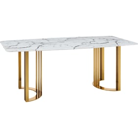 ESF 131 White Yellow Dining Table