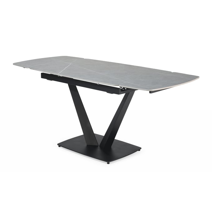 ESF 109 Black Grey Silver Dining Table ESF-109TABLEGREY