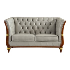 ESF 401 Brown Walnut Grey Loveseat