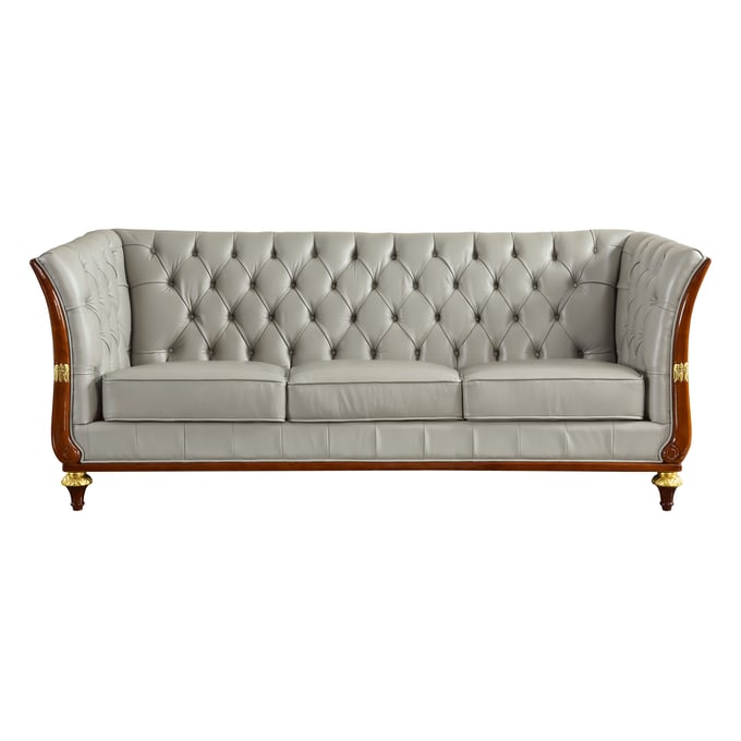 ESF 401 Brown Walnut Grey Sofa ESF-4013