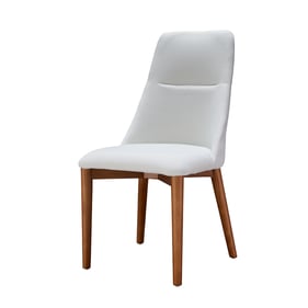 6 ESF 1685 White Brown Walnut Chairs