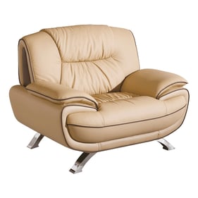 ESF 405 Brown Walnut Light Beige Chair