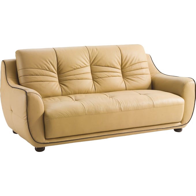 ESF 2088 Brown Walnut Light Beige Sofa ESF-20883