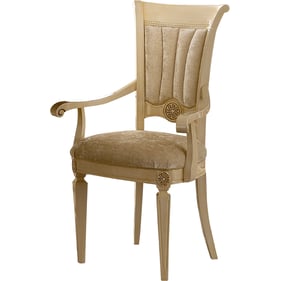 2 ESF Aida Yellow Gold Light Beige Armchairs