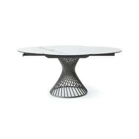 ESF 9034 White Grey Silver Dining Table