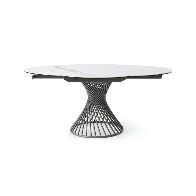 ESF 9034 White Grey Silver Dining Table ESF-9034DININGTABLE