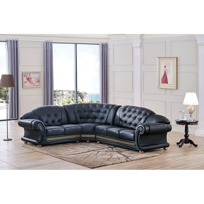 ESF Apolo Black Left Facing Sectional ESF-APOLOSECTLEFTBLACK