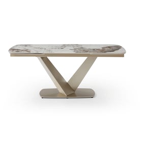 ESF 93 White Yellow Gold Dining Table