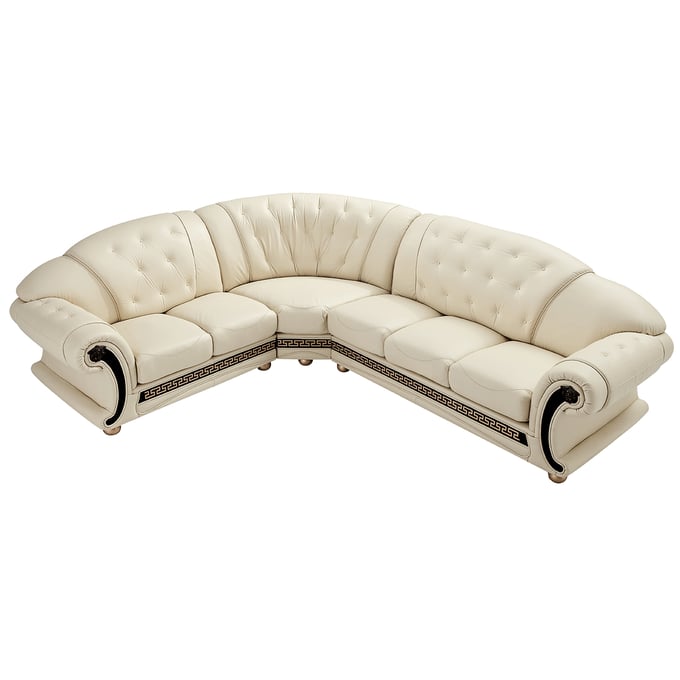 ESF Apolo White Light Beige Left Facing Sectional ESF-APOLOSECTLEFTIVORY