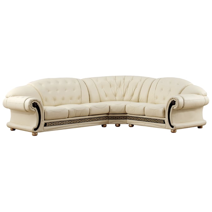 ESF Apolo White Light Beige Right Facing Sectional ESF-APOLOSECTRIGHTIVORY