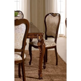 4 ESF Donatello Brown Walnut Yellow Gold Chairs