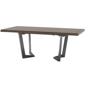 ESF Elite Brown Walnut Grey Silver Dining Table