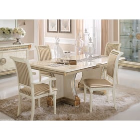 ESF Liberty White Light Beige 5pc Dining Room Set