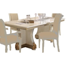 ESF Liberty White Light Beige Rectangular Dining Table