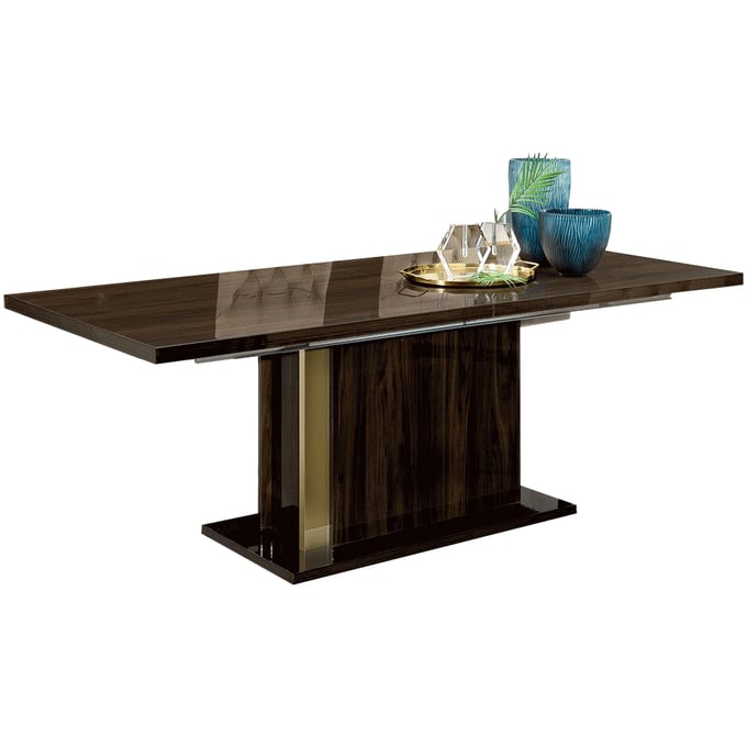 ESF Volare Brown Walnut Yellow Dining Table ESF-VOLARETABLE