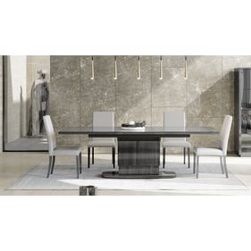 ESF Vulcano White Yellow Gold 5pc Dining Room Set