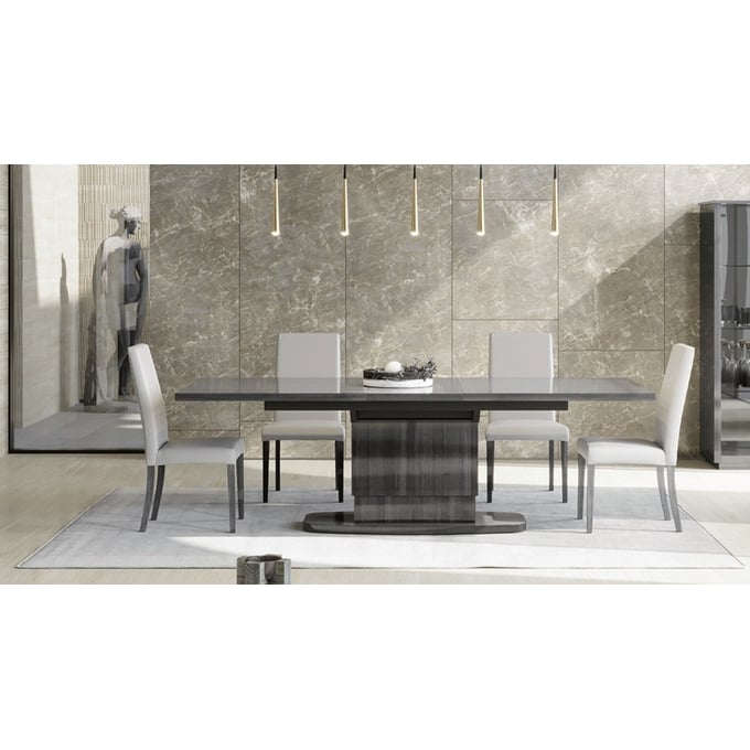 ESF Vulcano White Yellow Gold 5pc Dining Room Set ESF-VULCANO-DR-S1