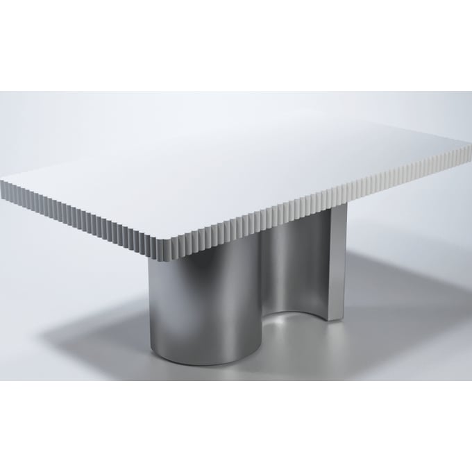 ESF Wave White Dining Table ESF-WAVETABLEWHITE