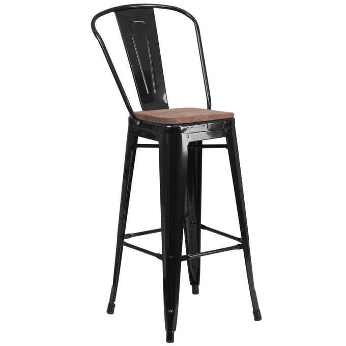 30 inch black 2024 metal bar stools