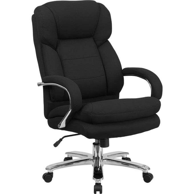 Flash Furniture Hercules Black Fabric Metal High Back Swivel Chair FLF-GO-2078-GG