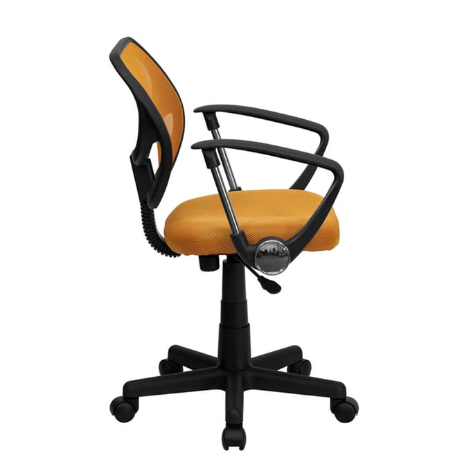 Flash Furniture Low Back Orange Mesh Swivel Task Office Chair with